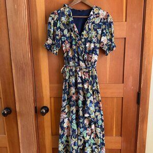 Buffalo David Bitton Tempest Wrap Ruffle Dress XS